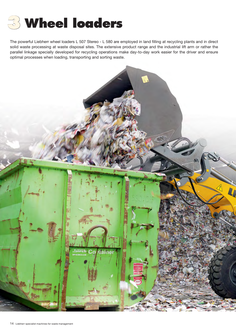 Wheel loaders | Liebherr A 944 C HD Litronic Material Handler User Manual | Page 14 / 32