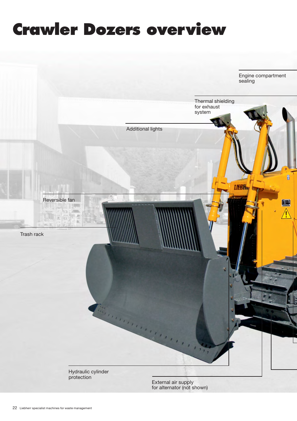 Crawler dozers overview | Liebherr A 944 C HD Litronic Material Handler User Manual | Page 22 / 32