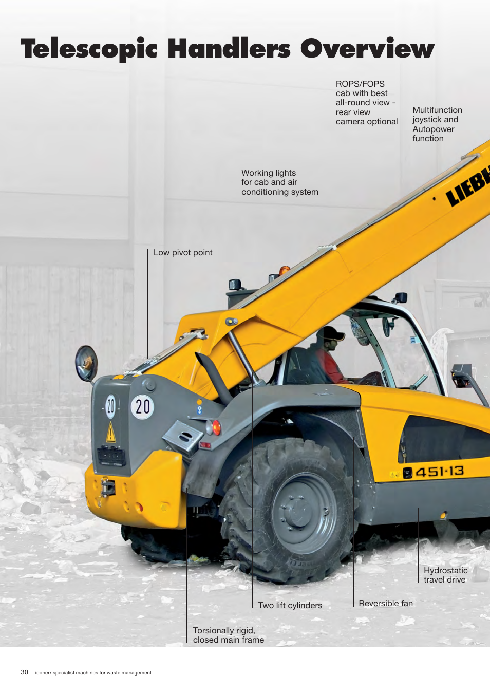 Telescopic handlers overview | Liebherr A 944 C HD Litronic Material Handler User Manual | Page 30 / 32