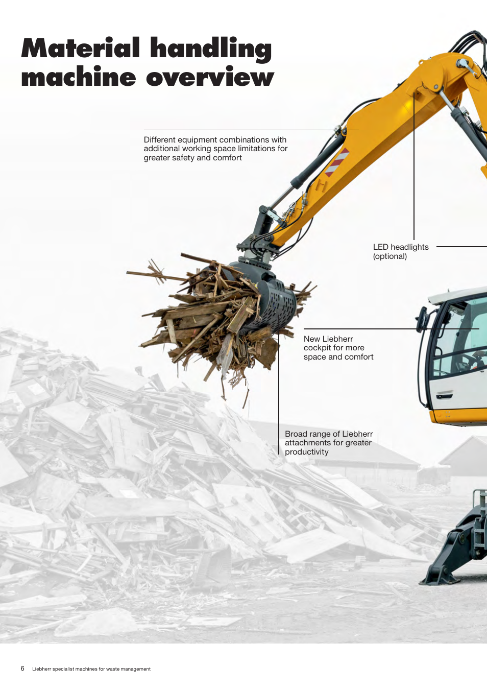 Material handling machine overview | Liebherr A 944 C HD Litronic Material Handler User Manual | Page 6 / 32