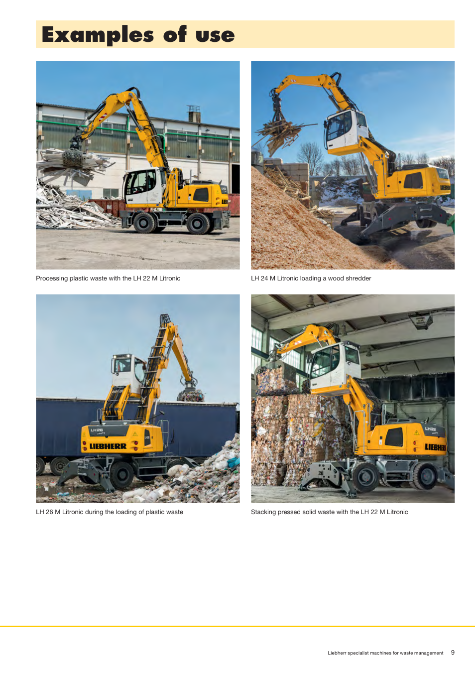 Examples of use | Liebherr A 944 C HD Litronic Material Handler User Manual | Page 9 / 32