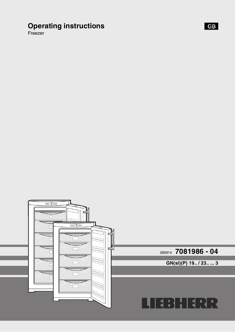 Liebherr GN 1923 Comfort NoFrost User Manual | 14 pages