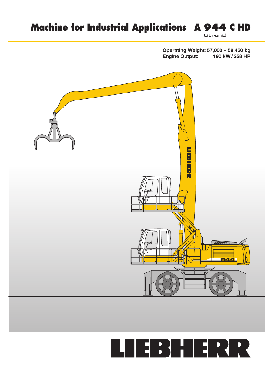 Liebherr A 944 C HD Litronic Material Handler User Manual | 14 pages