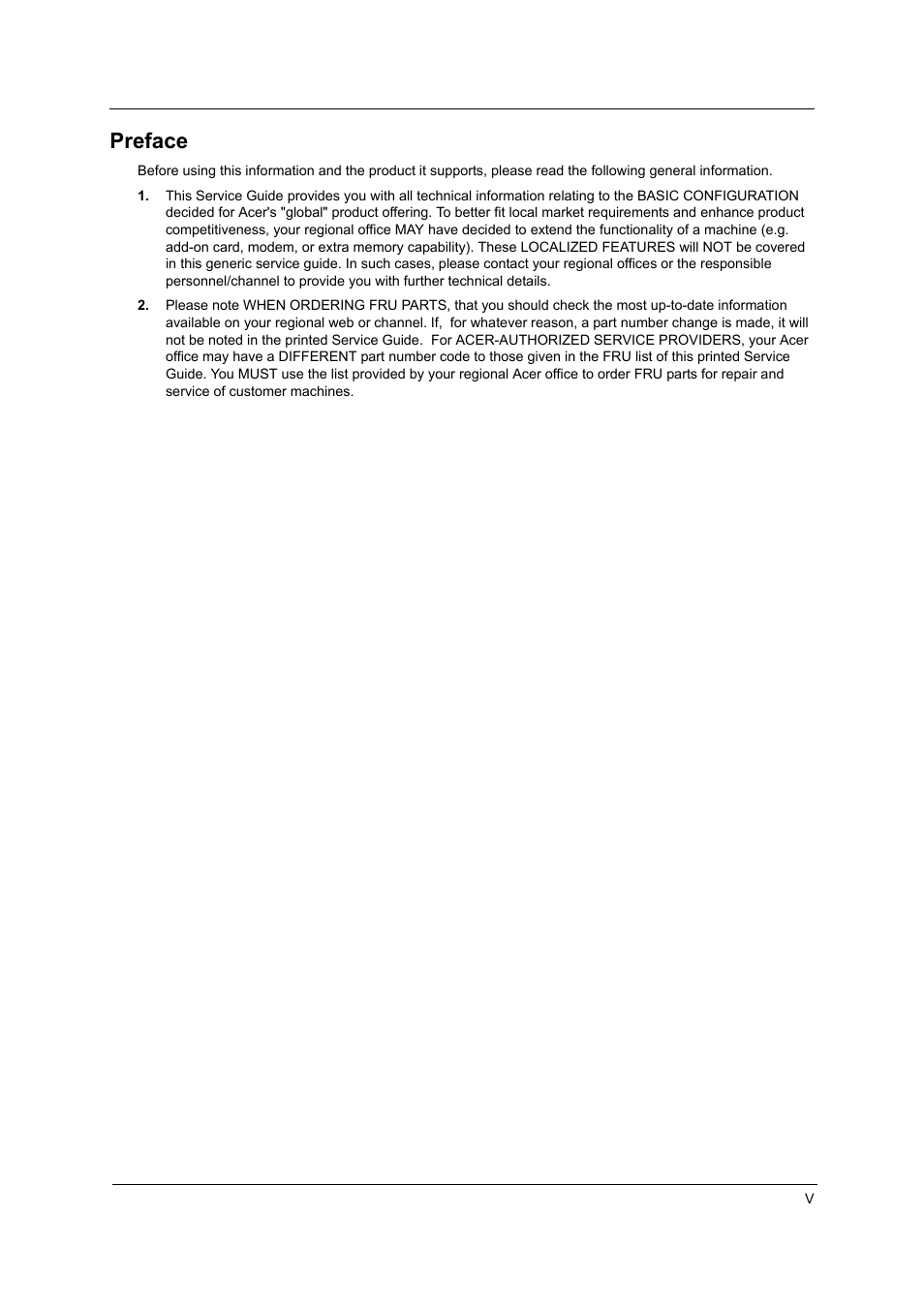 Preface | Acer 4260 User Manual | Page 5 / 117