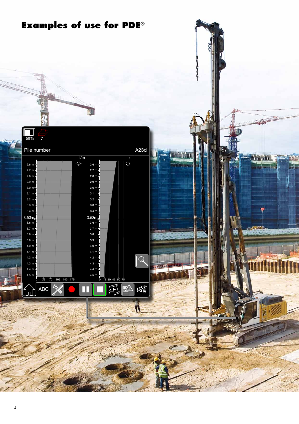 Examples of use for pde, Pile number a23d | Liebherr LRB 125 XL User Manual | Page 4 / 12