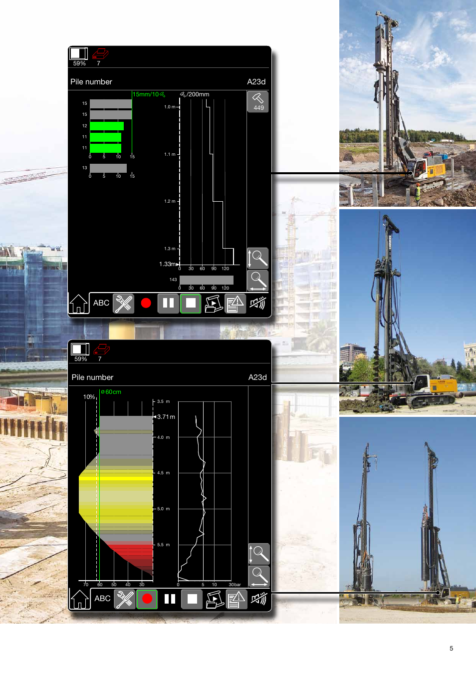 Pile number a23d | Liebherr LRB 125 XL User Manual | Page 5 / 12