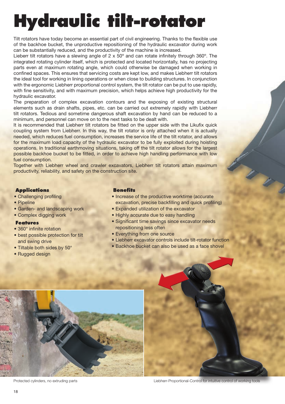 Hydraulic tilt-rotator | Liebherr Face shovel User Manual | Page 18 / 40