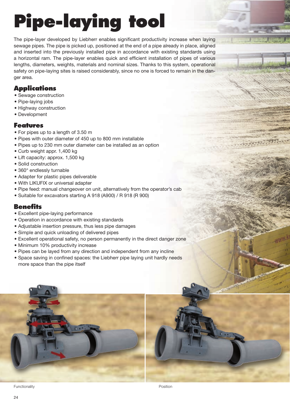 Pipe-laying tool | Liebherr Face shovel User Manual | Page 24 / 40