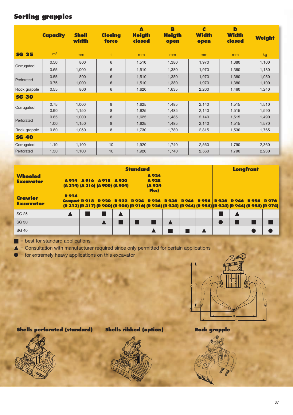 Sorting grapples | Liebherr Face shovel User Manual | Page 37 / 40