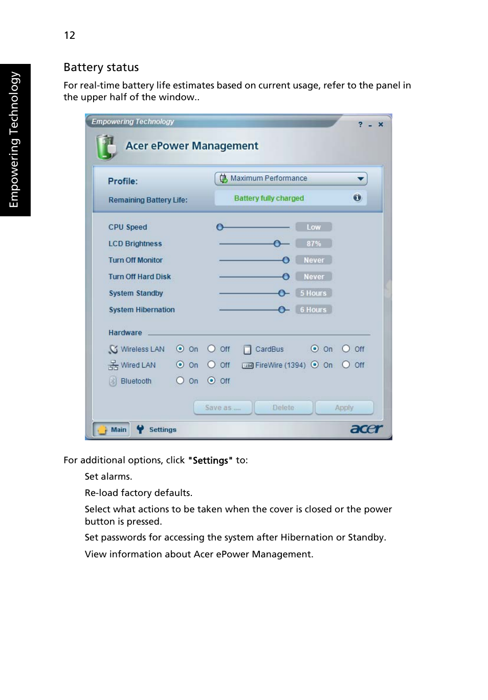 Acer 5610 User Manual | Page 26 / 93