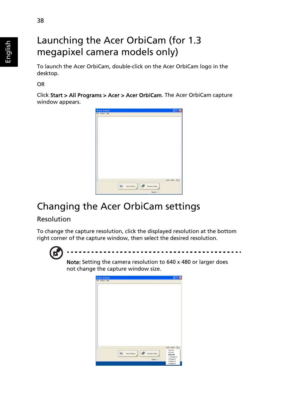 Changing the acer orbicam settings | Acer 5610 User Manual | Page 52 / 93