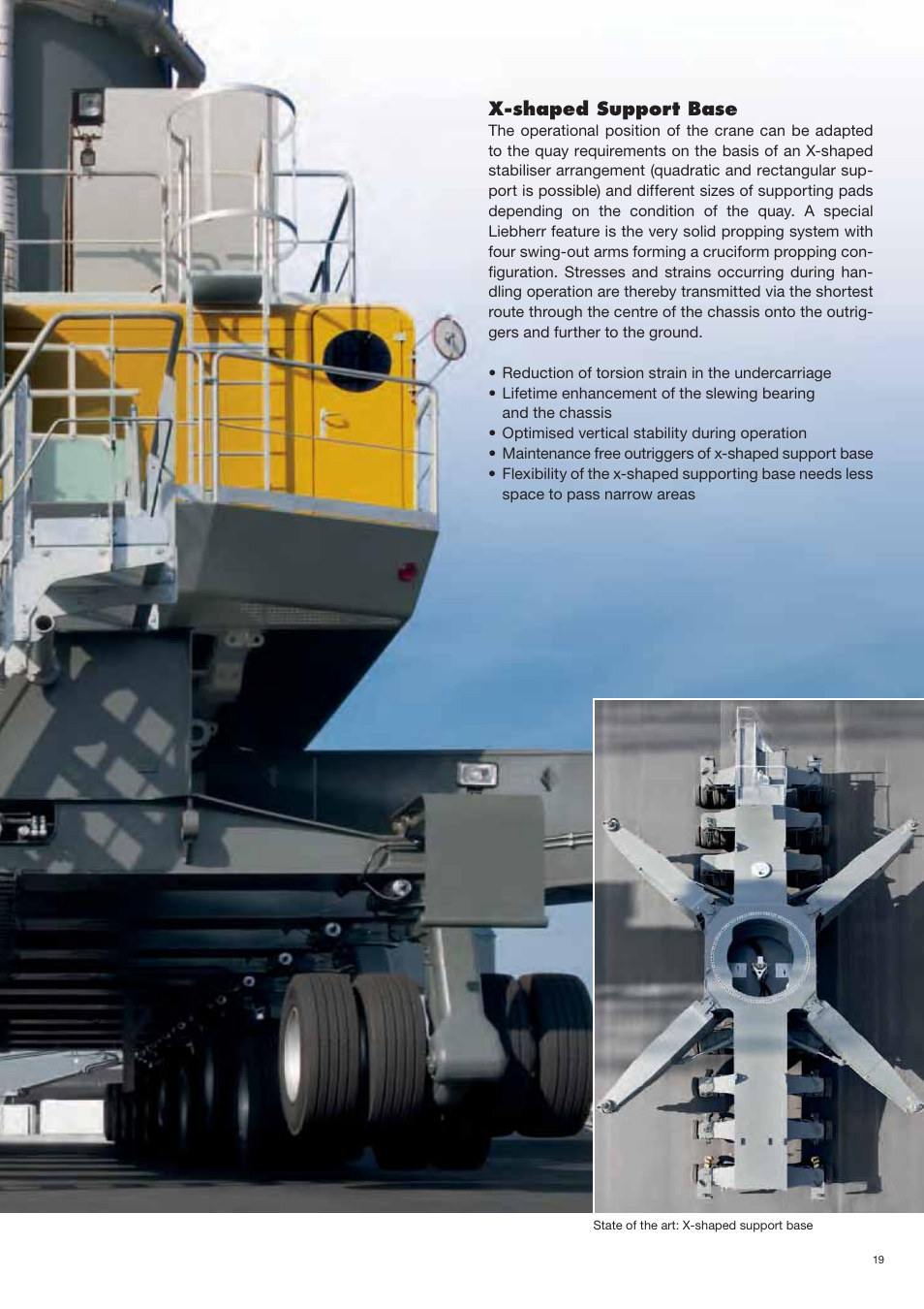 X-shaped support base | Liebherr LHM 420 User Manual | Page 19 / 36