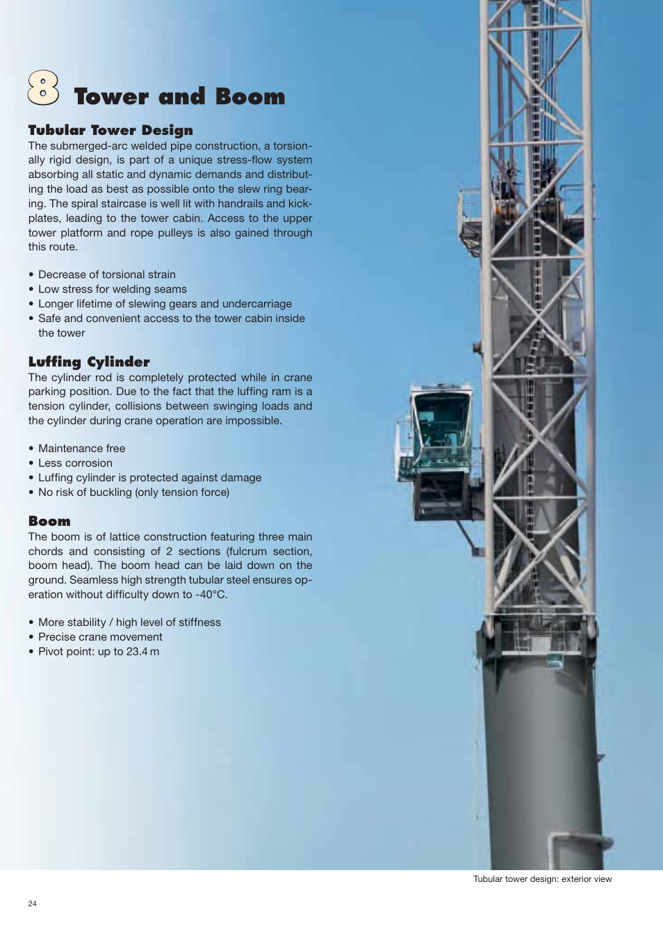 Tower and boom | Liebherr LHM 420 User Manual | Page 24 / 36