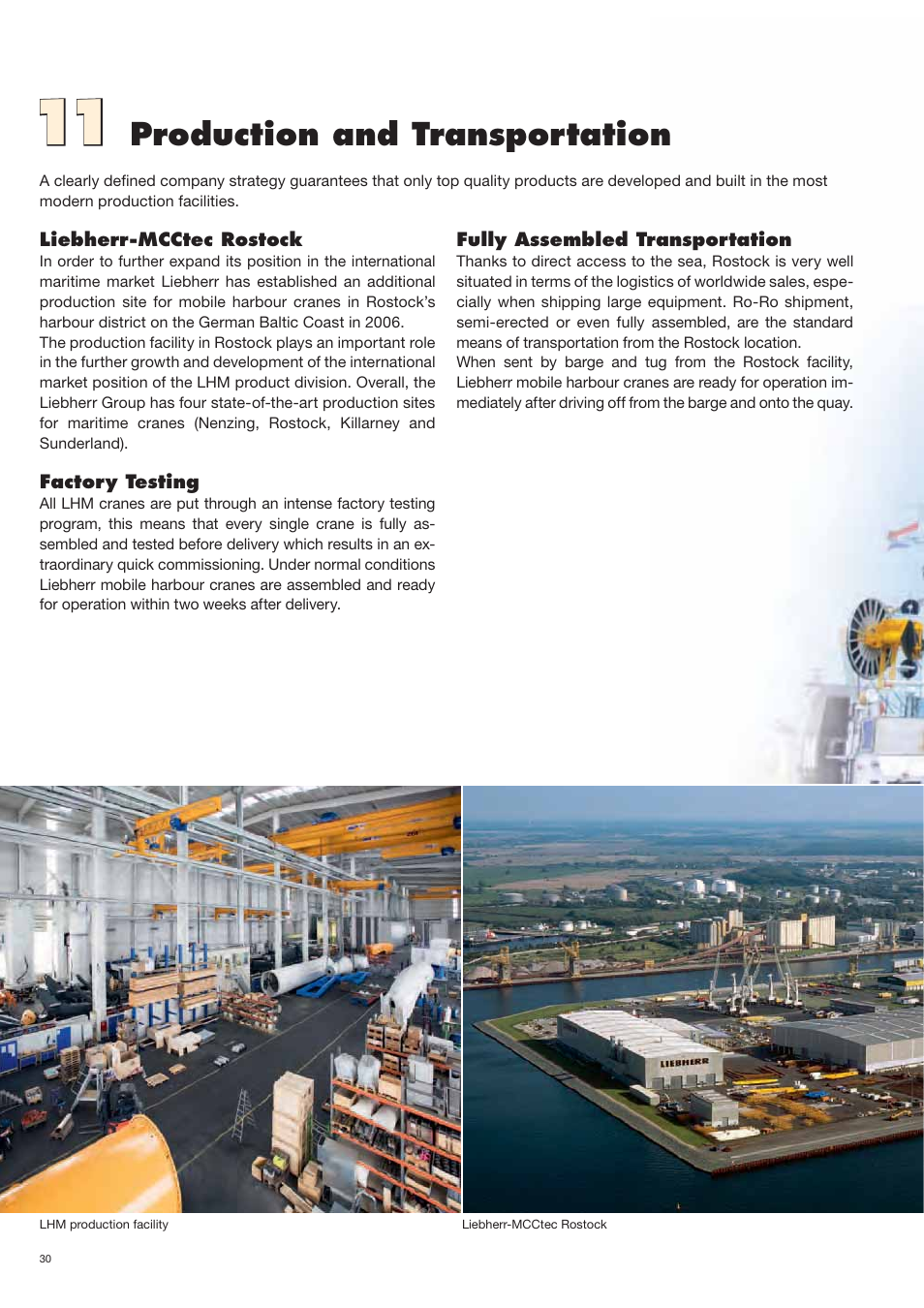 Production and transportation | Liebherr LHM 420 User Manual | Page 30 / 36