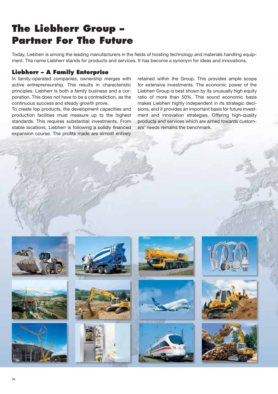 The liebherr group – partner for the future | Liebherr LHM 420 User Manual | Page 34 / 36