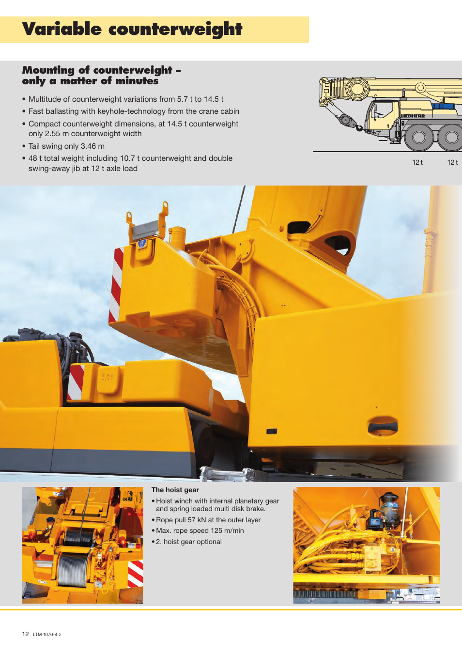 Variable counterweight | Liebherr LTM 1070-4.2 User Manual | Page 12 / 16