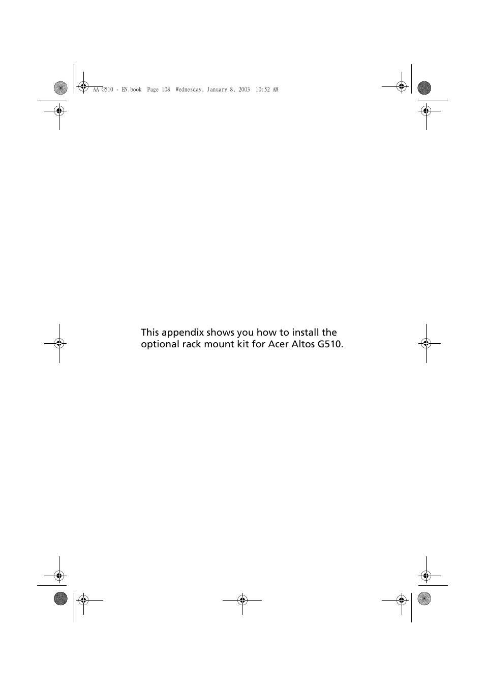 Acer Altos G510 series User Manual | Page 118 / 134