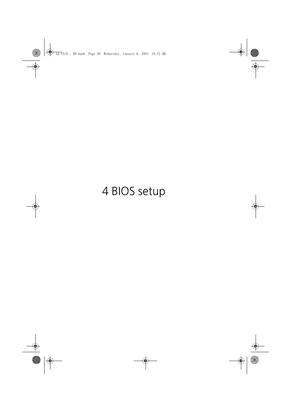 4 bios setup | Acer Altos G510 series User Manual | Page 79 / 134