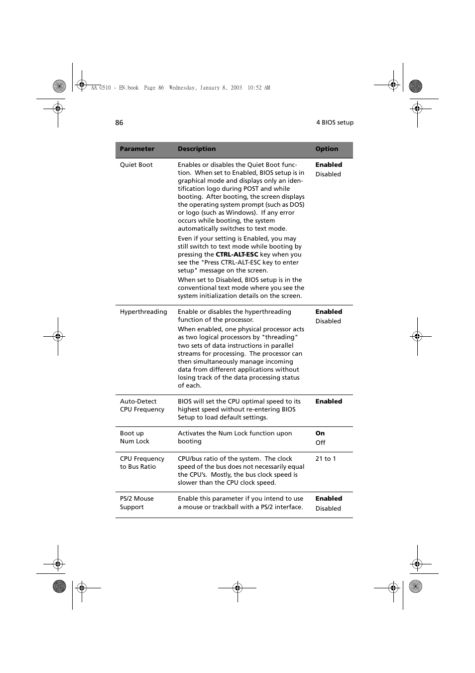 Acer Altos G510 series User Manual | Page 96 / 134