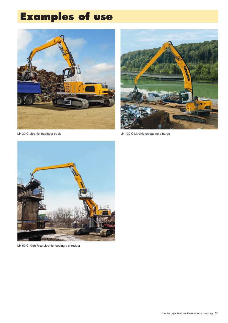 Examples of use | Liebherr A 944 C HD Litronic High Rise Material Handler User Manual | Page 13 / 20