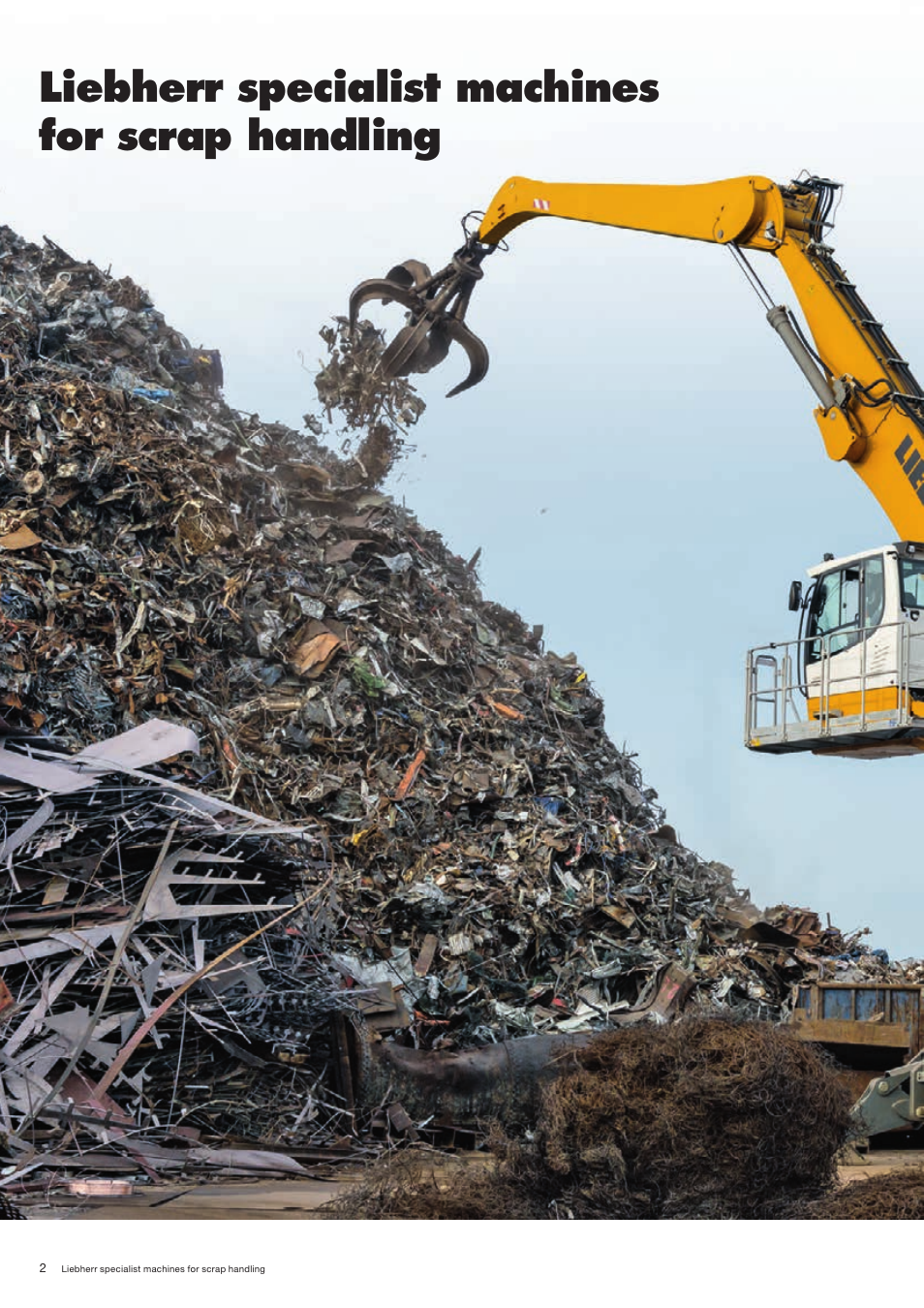 Liebherr specialist machines for scrap handling | Liebherr A 944 C HD Litronic High Rise Material Handler User Manual | Page 2 / 20