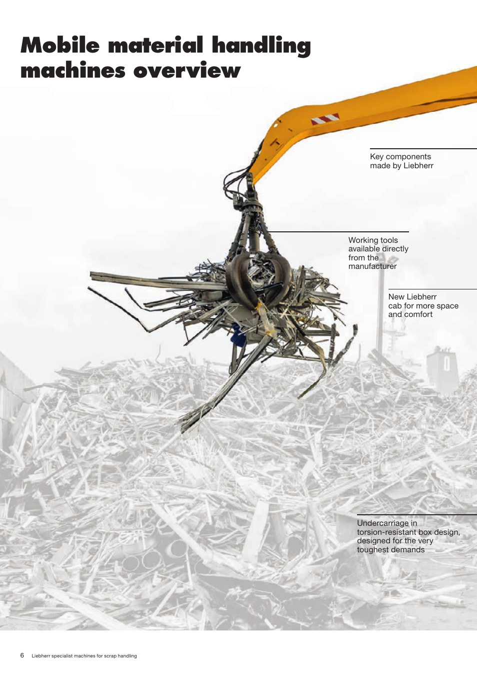 Mobile material handling machines overview | Liebherr A 944 C HD Litronic High Rise Material Handler User Manual | Page 6 / 20