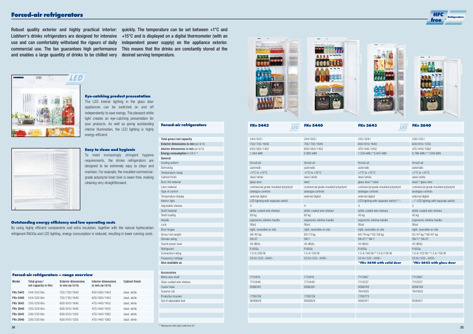 Forced-air refrigerators, Hfc free | Liebherr WKt 5552 GrandCru User Manual | Page 18 / 51