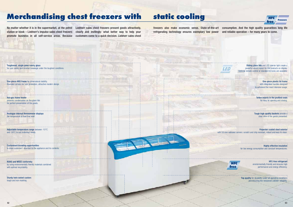 Static cooling, Merchandising chest freezers with | Liebherr WKt 5552 GrandCru User Manual | Page 32 / 51