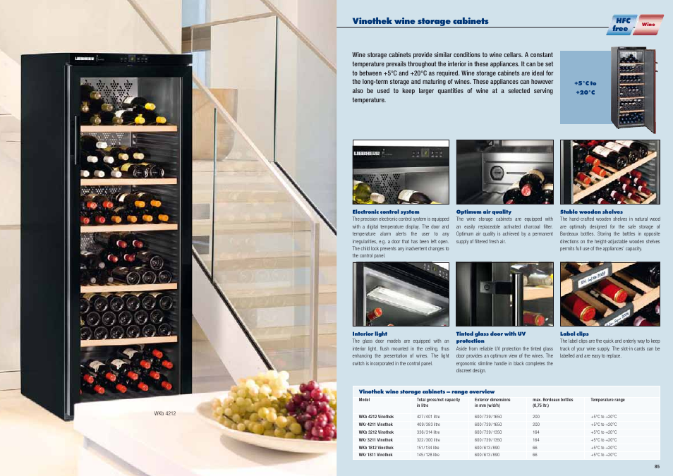 Vinothek wine storage cabinets, Hfc free | Liebherr WKt 5552 GrandCru User Manual | Page 43 / 51