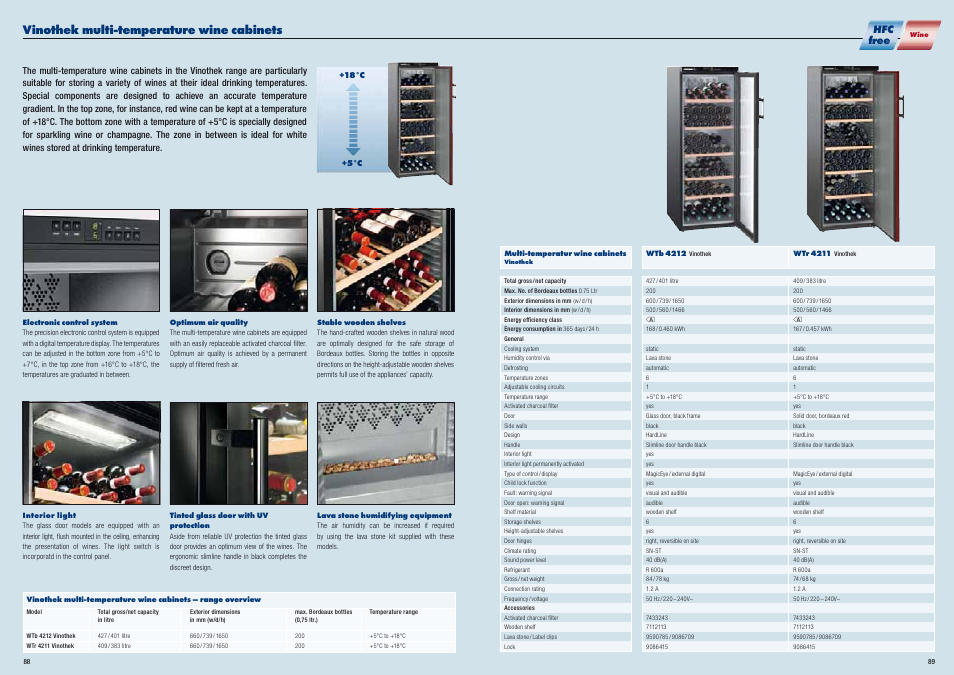 Vinothek multi-temperature wine cabinets, Hfc free | Liebherr WKt 5552 GrandCru User Manual | Page 45 / 51