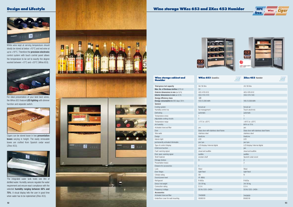 Design and lifestyle, Hfc free | Liebherr WKt 5552 GrandCru User Manual | Page 47 / 51