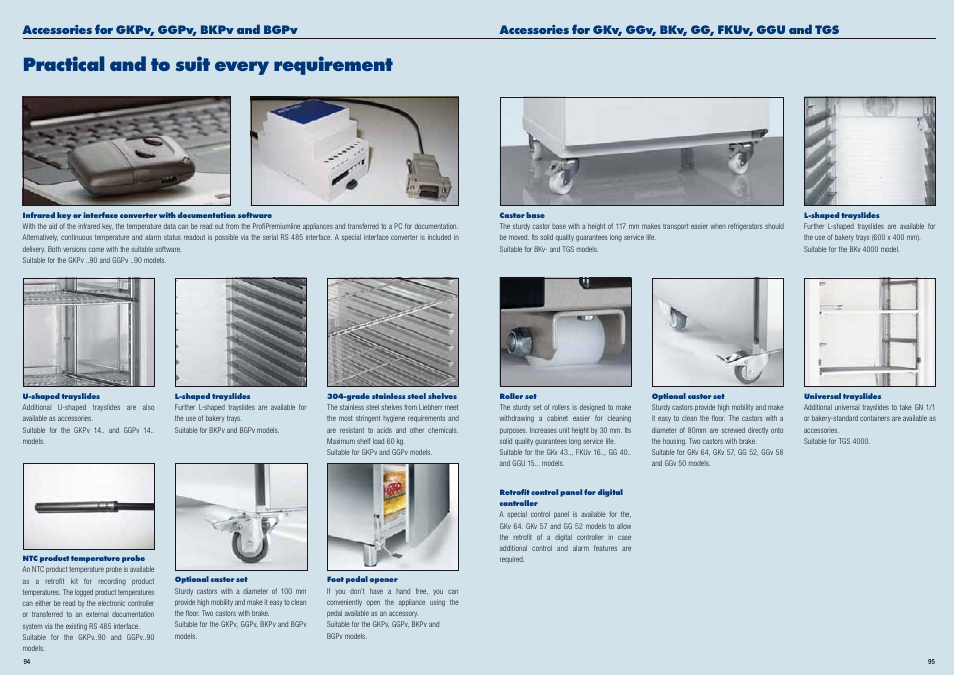 Practical and to suit every requirement, Accessories for gkpv, ggpv, bkpv and bgpv | Liebherr WKt 5552 GrandCru User Manual | Page 48 / 51