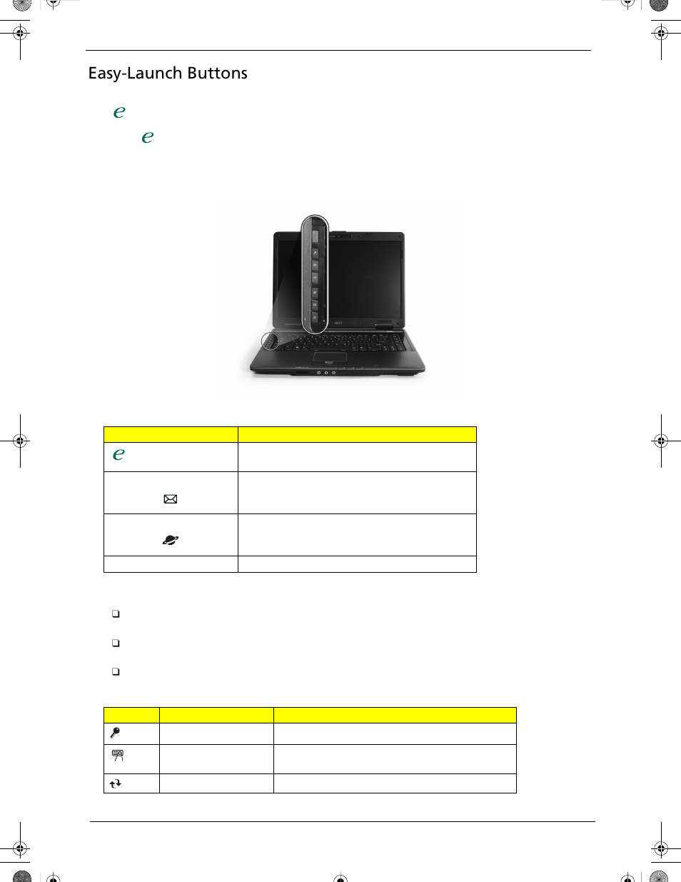 Easy-launch buttons | Acer 5320 User Manual | Page 20 / 182