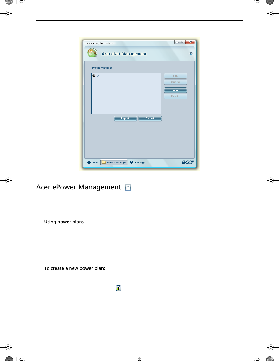 Acer epower management | Acer 5320 User Manual | Page 29 / 182