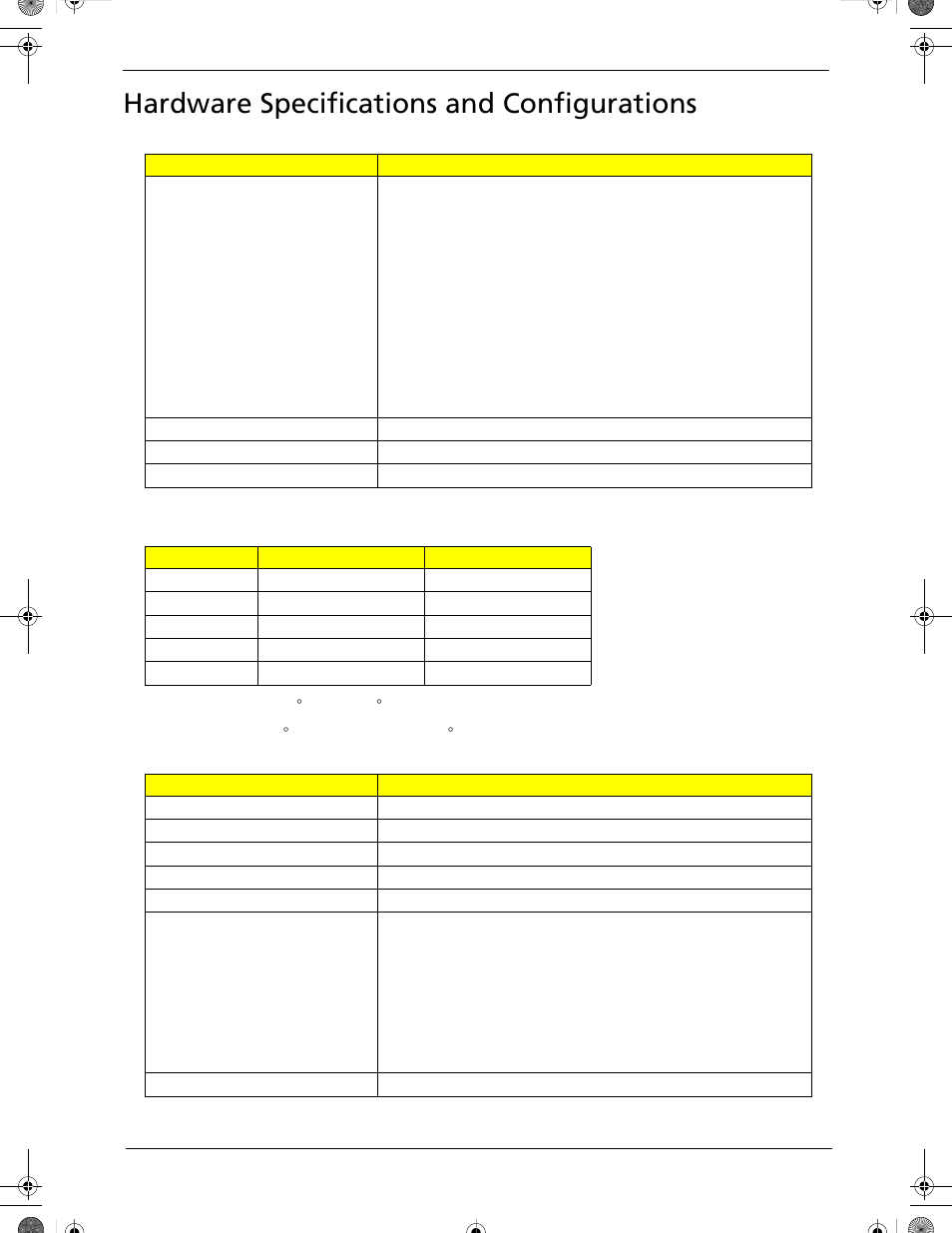 Hardware specifications and configurations | Acer 5320 User Manual | Page 39 / 182
