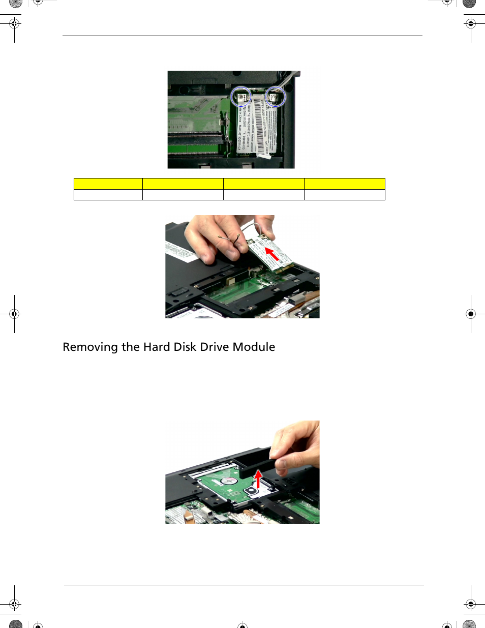 Removing the hard disk drive module | Acer 5320 User Manual | Page 75 / 182