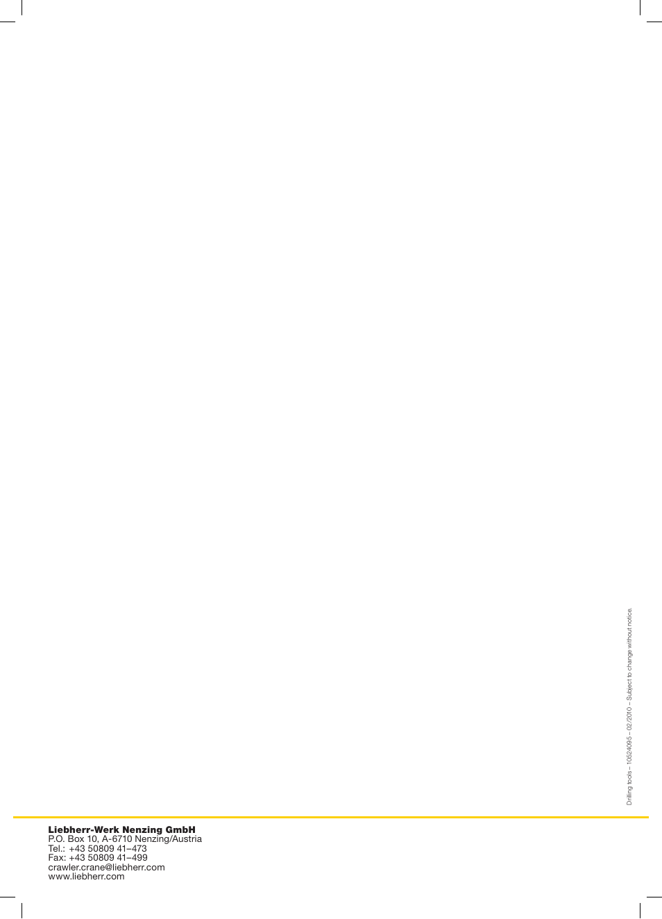 Liebherr LB 44 User Manual | Page 20 / 20