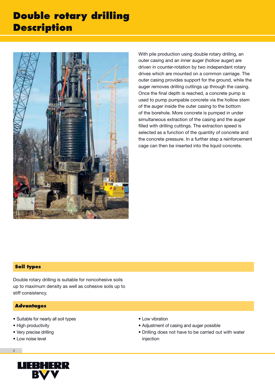 Double rotary drilling description | Liebherr LRB 125 XL User Manual | Page 2 / 8