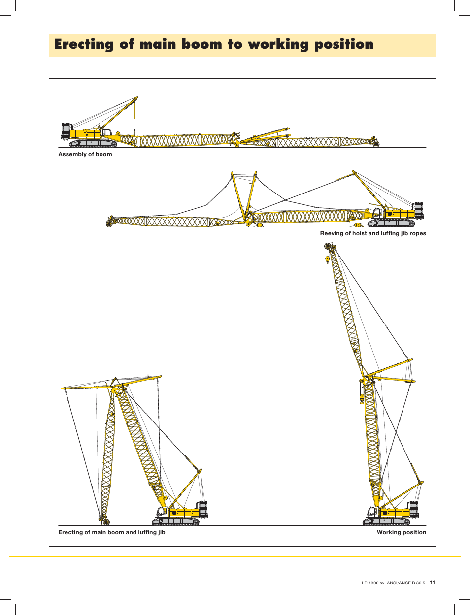 Erecting of main boom to working position | Liebherr LR 1300 User Manual | Page 11 / 24