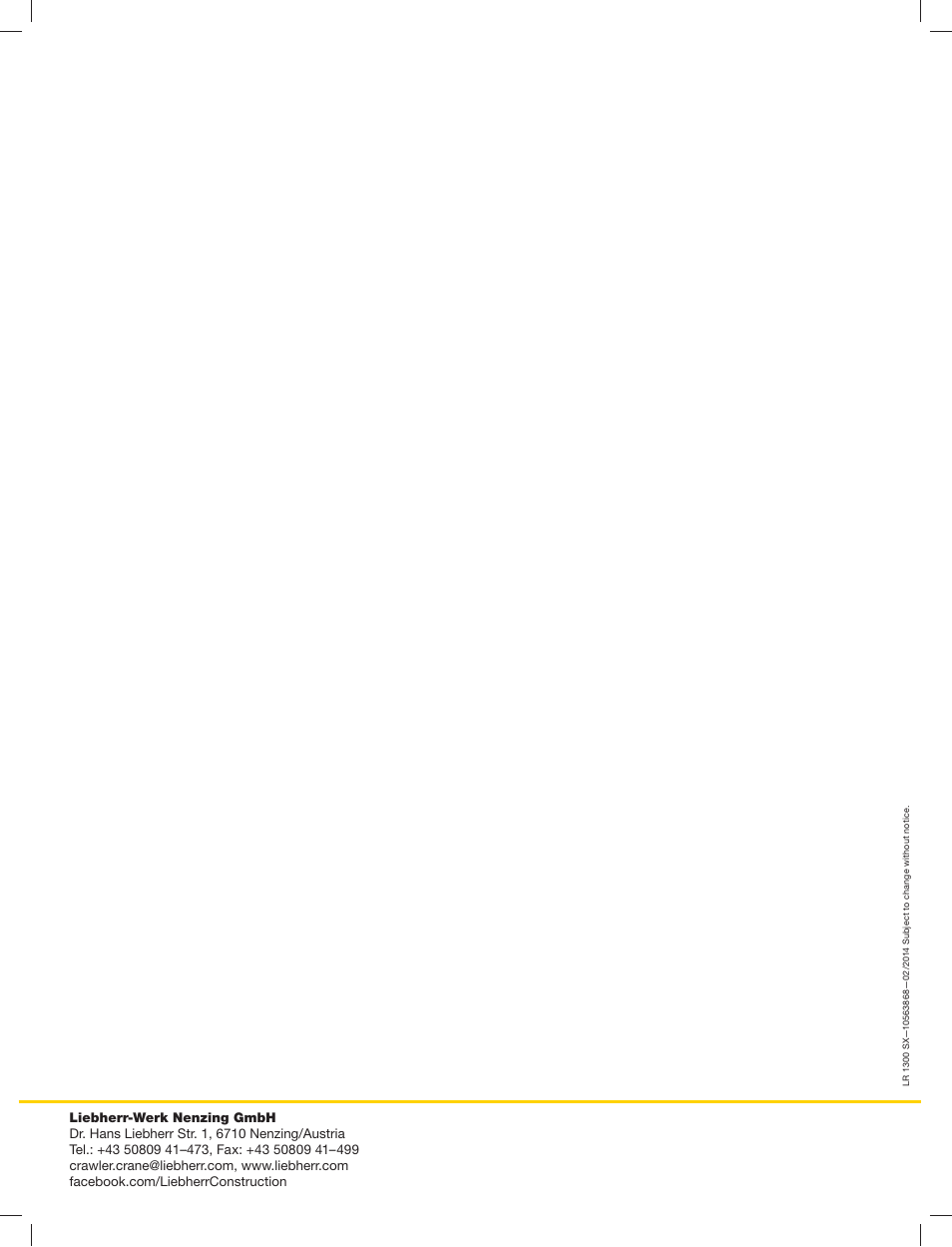 Liebherr LR 1300 User Manual | Page 24 / 24