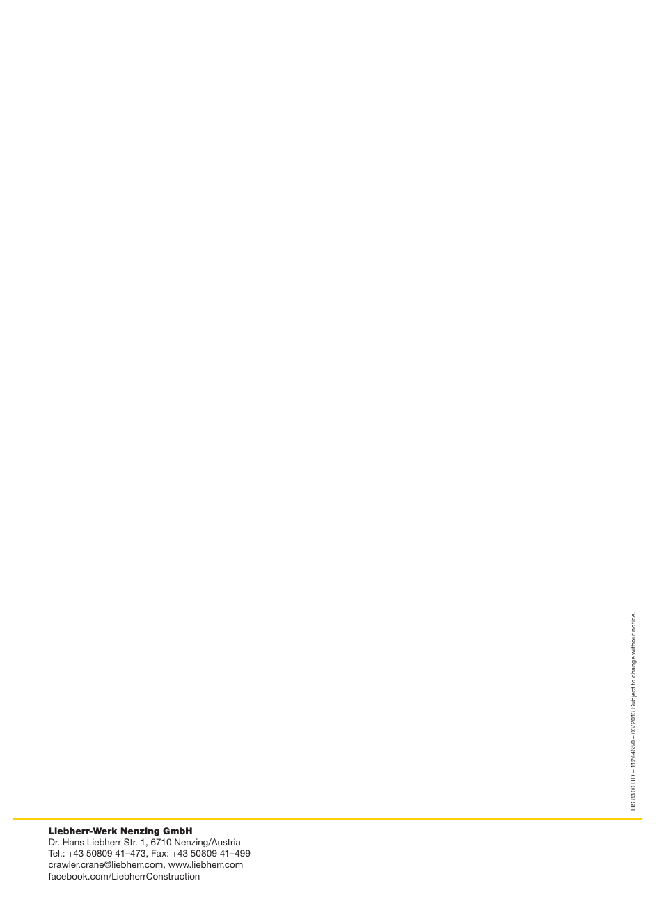 Liebherr HS 8300 HD Hybrid User Manual | Page 16 / 16