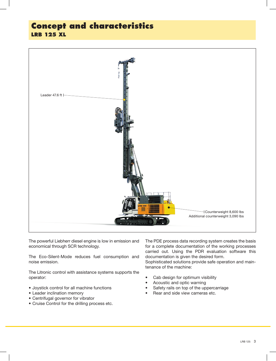 Concept and characteristics | Liebherr LRB 125 XL User Manual | Page 3 / 16