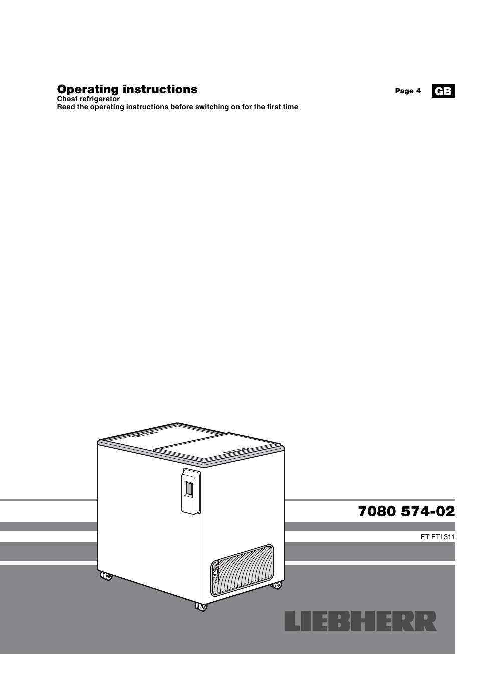 Liebherr FT 2900 User Manual | 3 pages