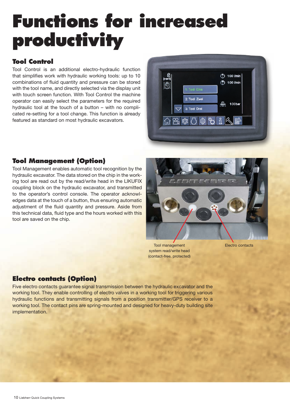 Functions for increased productivity | Liebherr R 926 User Manual | Page 10 / 16