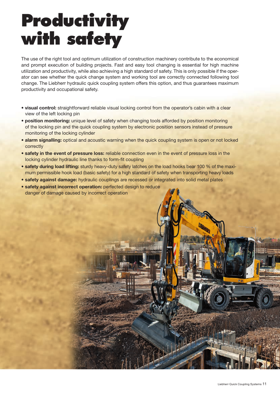Productivity with safety | Liebherr R 926 User Manual | Page 11 / 16