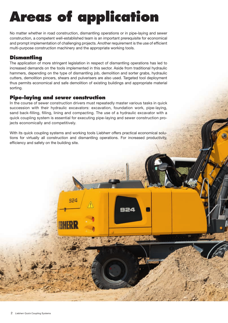 Areas of application | Liebherr R 926 User Manual | Page 2 / 16
