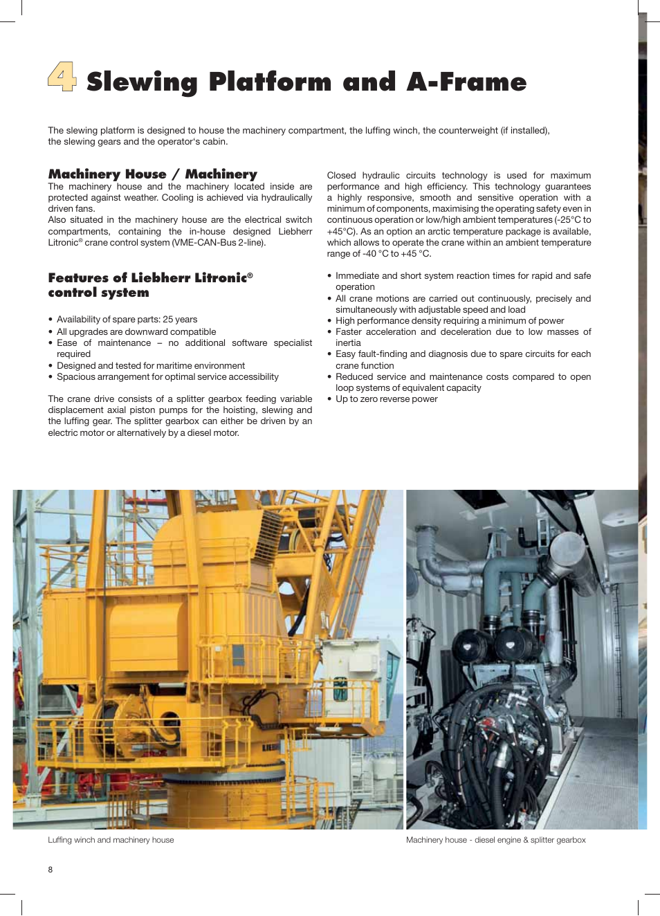 Slewing platform and a-frame | Liebherr BOS 14000 User Manual | Page 8 / 20