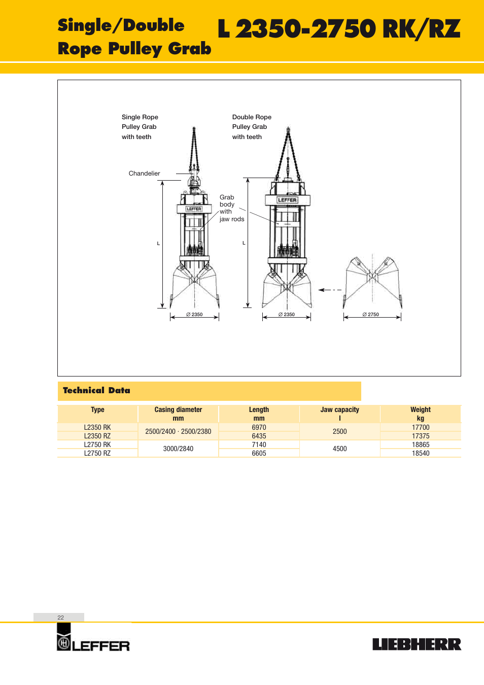Single/double rope pulley grab | Liebherr HS 835 HD Litronic User Manual | Page 22 / 32