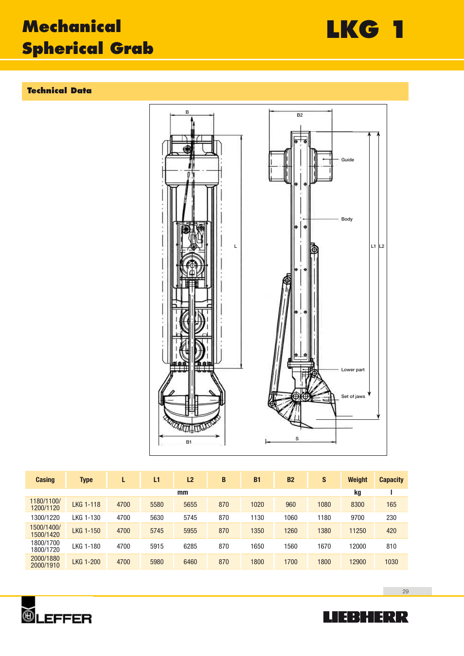 Lkg 1, Mechanical spherical grab | Liebherr HS 835 HD Litronic User Manual | Page 29 / 32