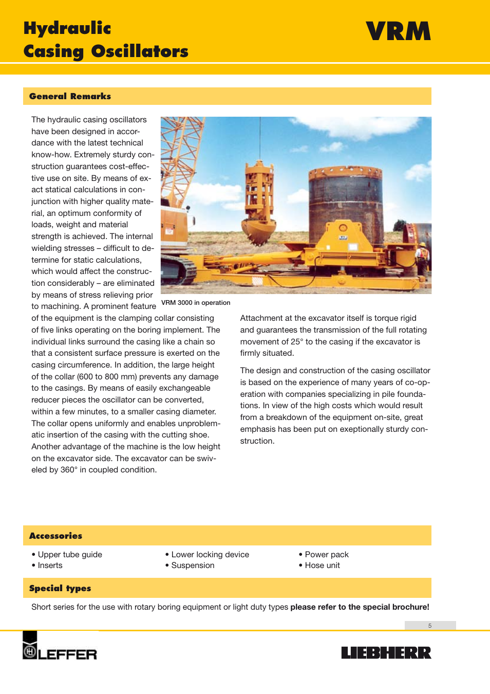 Hydraulic casing oscillators | Liebherr HS 835 HD Litronic User Manual | Page 5 / 32